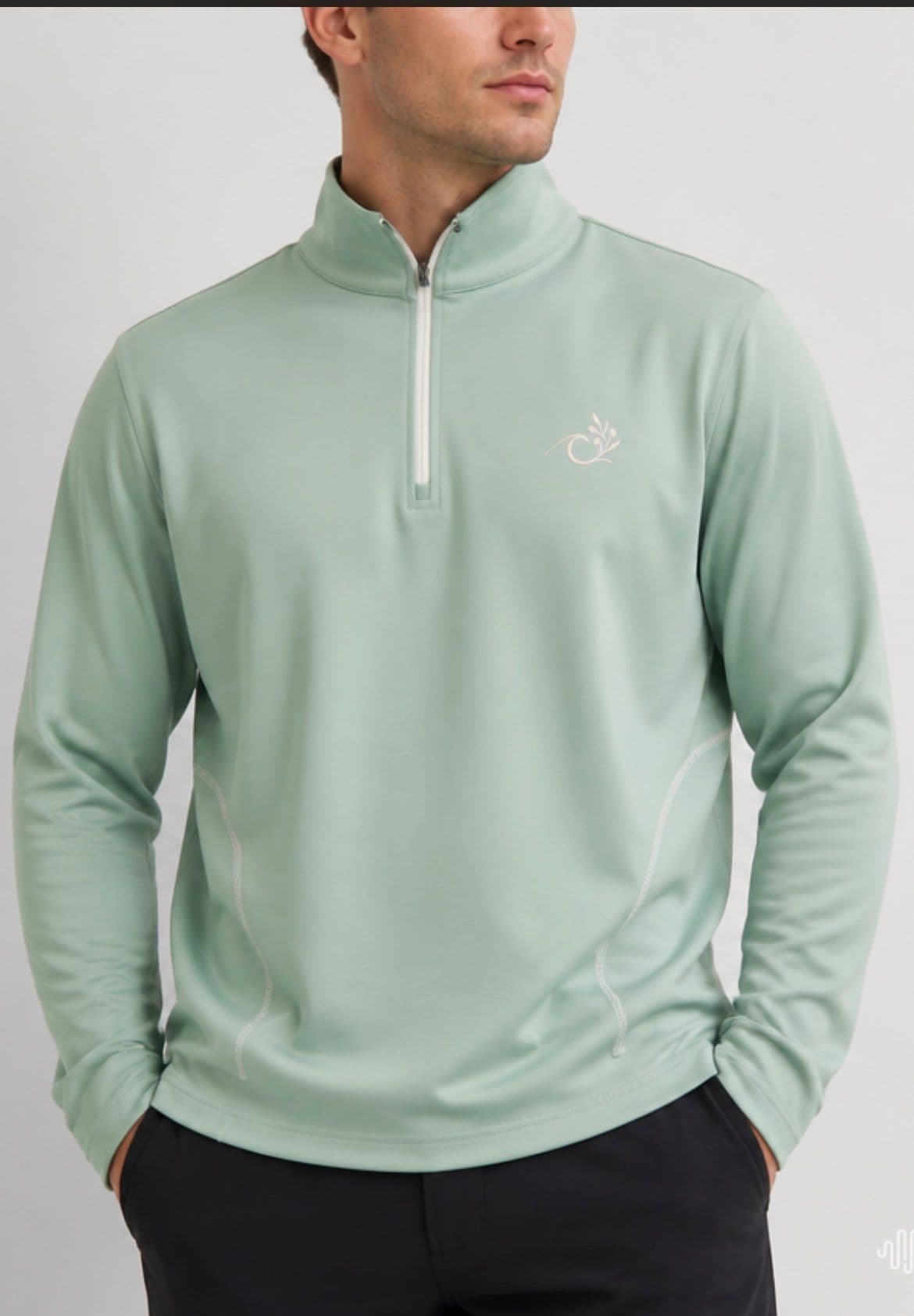 Horizn Coastal 1/4 Zip Green view